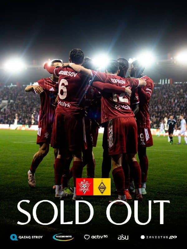Aktobe vs Kairat match tickets sold out in 10 minutes